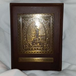 1985 Avon Brass 15cent Stamp Wall Plaque